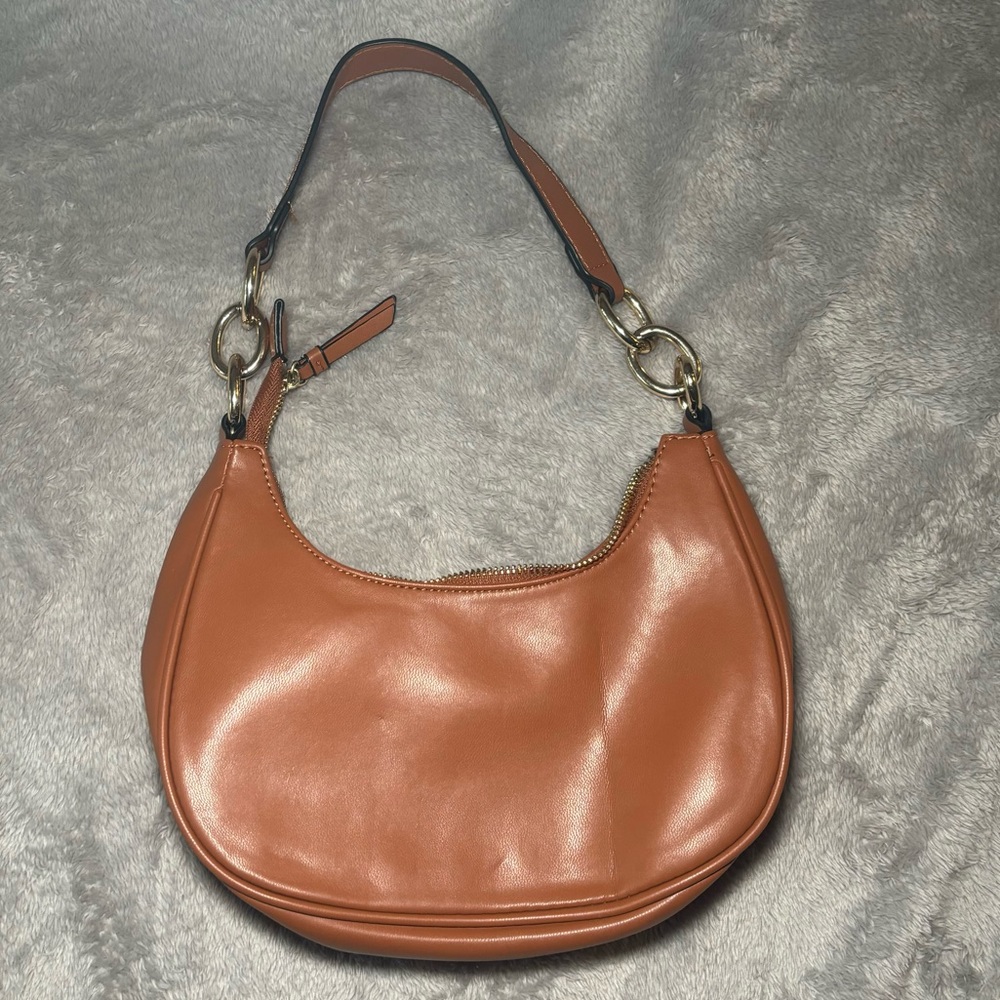 Forever21 Brown Hand Bag with Chain Details